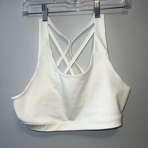 Old Navy White Sports Bra with Crisscross Back